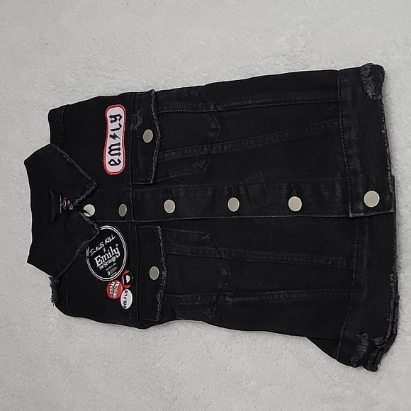 BNWT EMILY THE STRANGE X DOLLS KILL TRUCKER JACKET - Picture 4 of 10